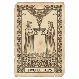 टू ऑफ कप्स tarot card