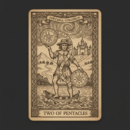 टू ऑफ पेंटाकल्स tarot card