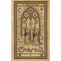फाइव ऑफ पेंटाकल्स tarot card