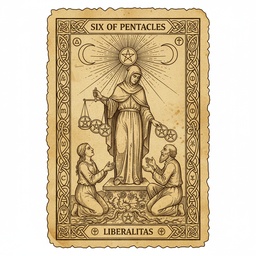 सिक्स ऑफ पेंटाकल्स tarot card