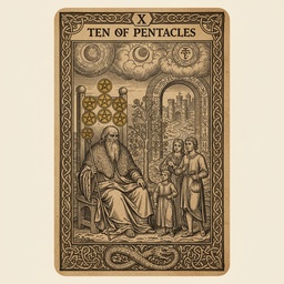 पेंटाकल्स के दस tarot card