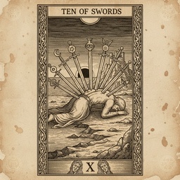 तलवारों के दस tarot card