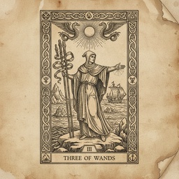 थ्री ऑफ वैंड्स tarot card