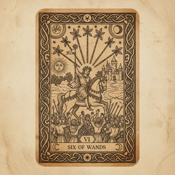 सिक्स ऑफ वांड्स tarot card