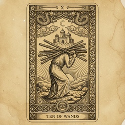 छड़ियों के दस tarot card